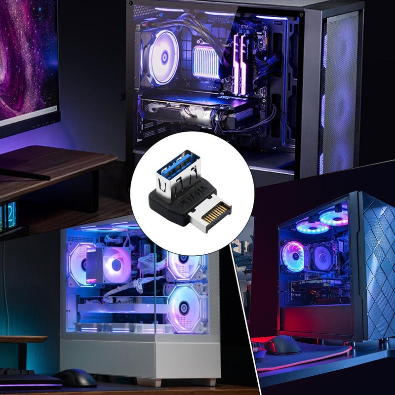 L Shaped USB 3 1 Type E Connector 90 Degree Panel Adapter For High Speed Data Transfer Color PH741B - Image 5