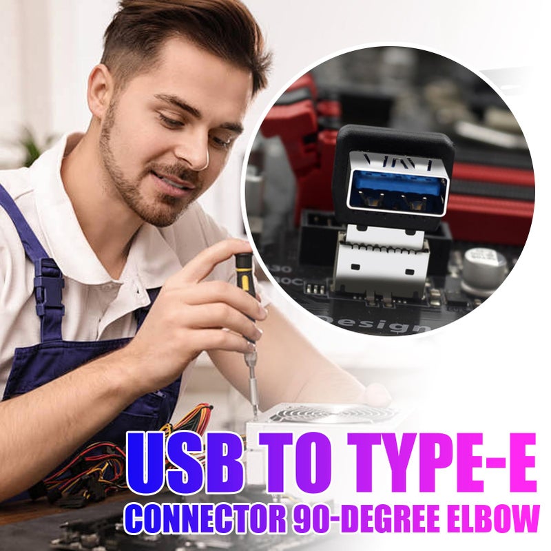 L Shaped USB 3 1 Type E Connector 90 Degree Panel Adapter For High Speed Data Transfer Color PH741B - Image 3