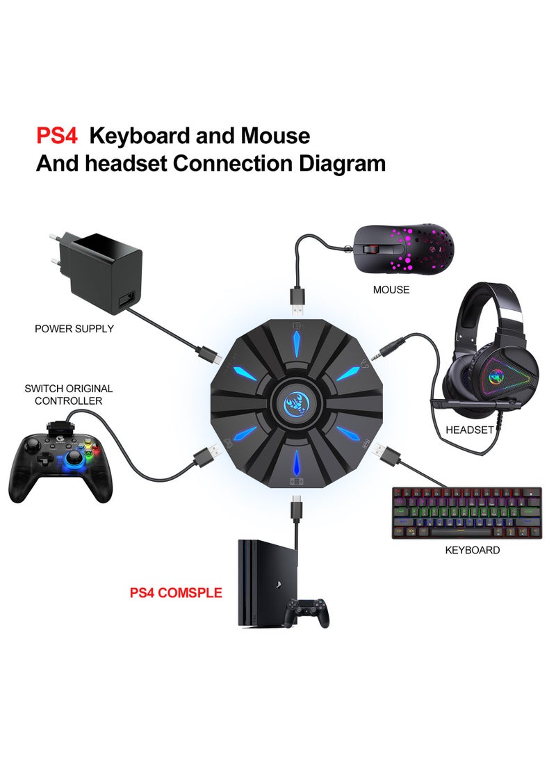 Generic - Keyboard and mouse adapter set supports a variety of game console device game controllers in the market. - Image 1