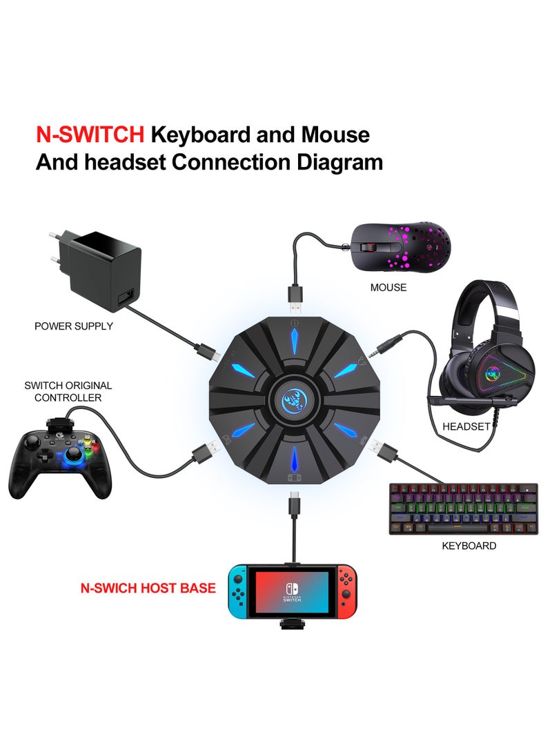 Generic - Keyboard and mouse adapter set supports a variety of game console device game controllers in the market. - Image 1