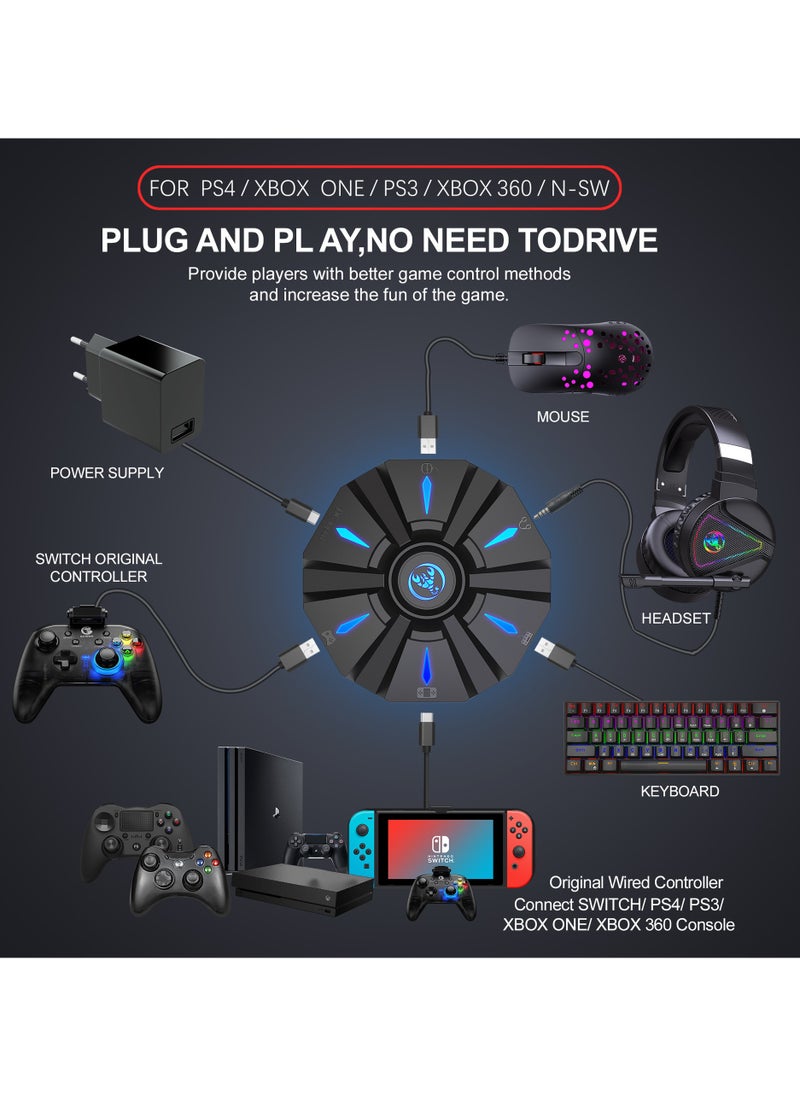 Generic - Keyboard and mouse adapter set supports a variety of game console device game controllers in the market. - Image 1