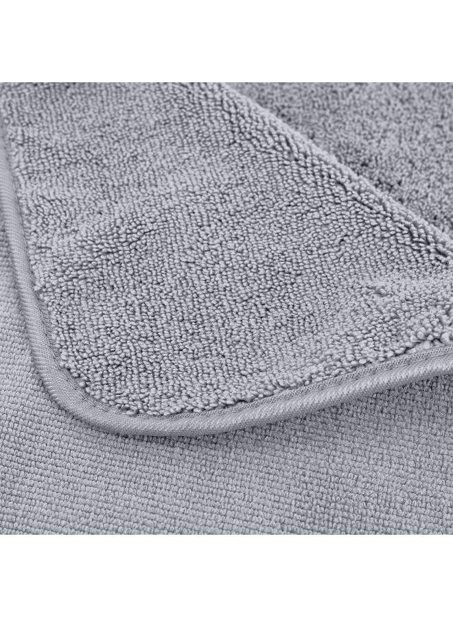 Polyte Microfiber Quick Dry Lint Free Bath Towel, 57 x 30 in, Pack of 4 (Gray) - Image 2