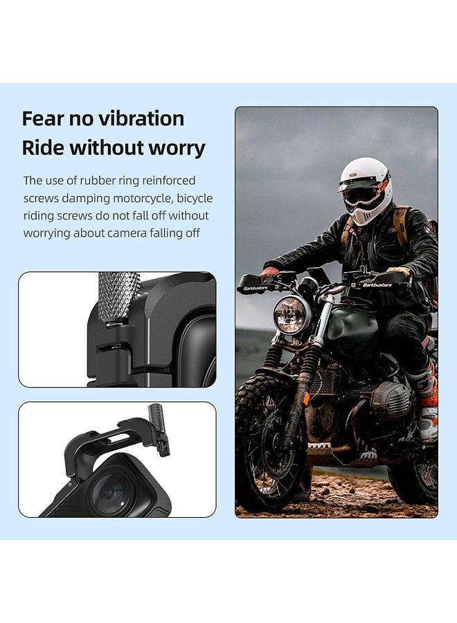 Metal Panoramic Camera Video Cage Aluminum Alloy Camera Cage with Dual Cold Shoe Mounts Silicone Lens Cover Metal Protective Frame Replacement for Insta360 X4 Vlog Accessories  - Image 3