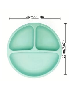 Little tots Suction Plates For Babies, Silicone With Lid Divided Design Dinner Plate Assorted Color  - Image 2