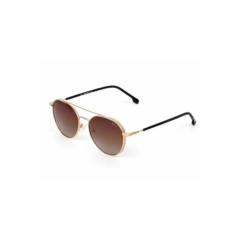 Polarized Sunglasses Gold Frame Brown Mirror Lens 54mm  - LCM283C03