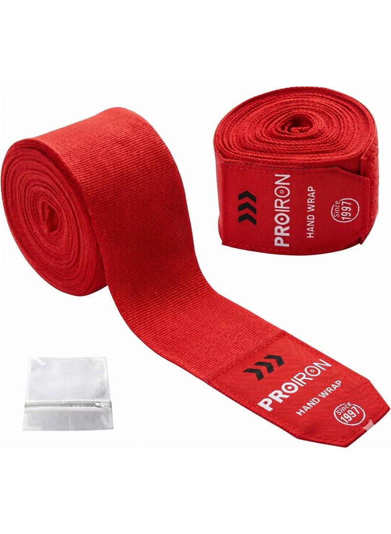 PROIRON Boxing Hand Wraps - Fist Wrist Protector - Red - Image 1