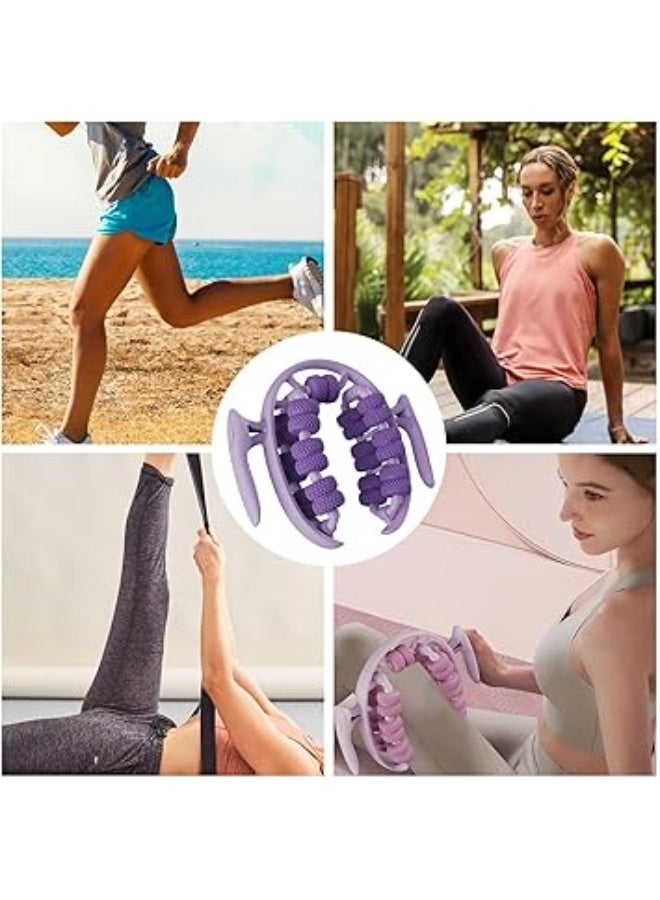 KASTWAVE Leg Massage Roller, 360 Degree Rotatable Manual Neck Rolling Clamp, Multi-Purpose U Shaped Massage Stick for Calf, Leg, Neck, Sports Equipment for Relaxation eacho - Image 4