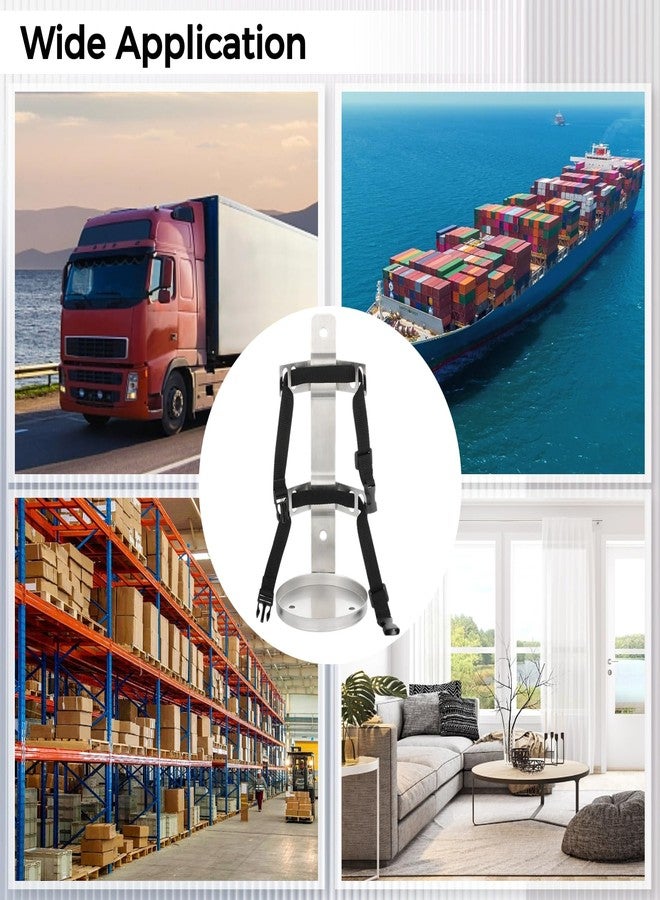 Homaisson Fire Extinguisher Metal Bracket, 304 Stainless Steel Mounting Bracket with Adjustable Straps, Heavy Duty Fixing Holder Compatible with 6.6-8.8 lbs Fire Extinguisher - Image 5