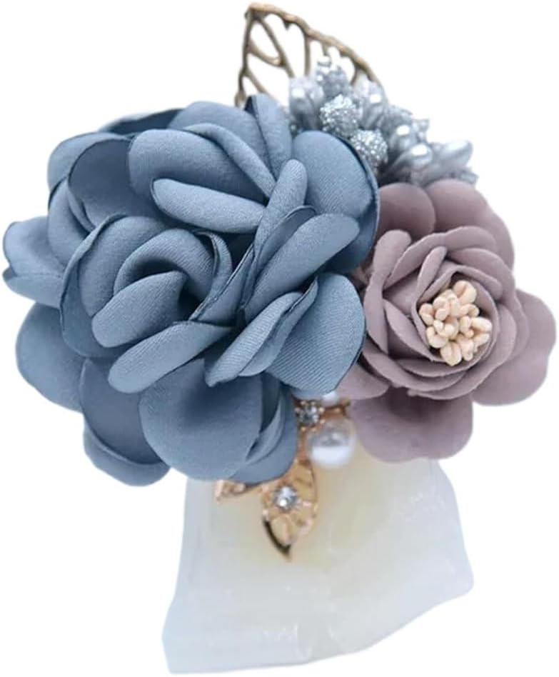 Wrist Flower,Boutonniere, Wrist Corsage 3Pcs Women Bridesmaid Wrist Corsage Silk Rose Wrist Flowers Groom Boutonniere Buttonhole Marriage Accessories - Image 4