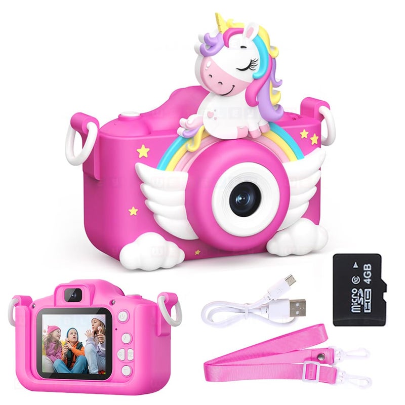 Wembley Unicorn 48MP Kids Digital Camera with Video Recorder | 2-Inch Screen & 4GB SD Card | Birthday Gift for Boys & Girls Ages 5-10 | Mini Camera for Fun Photo & Video | Best Toy Camera for Kids - Image 1