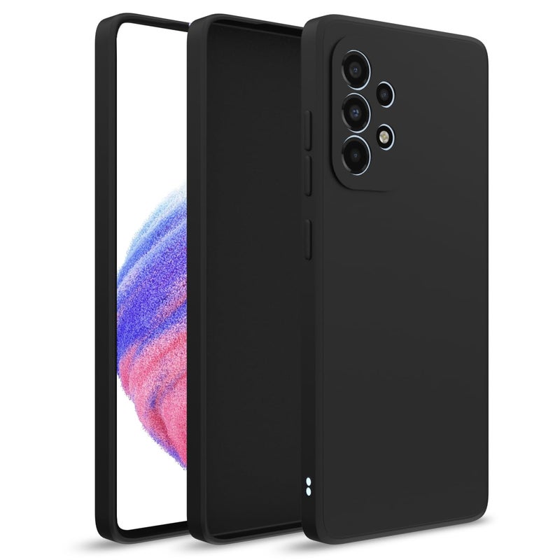 Pikkme Samsung Galaxy A53 5G Back Cover Soft Matte Liquid Silicone TPU | Camera Protection | Shockproof Slim Back Case for Samsung Galaxy A53 5G (Black) - Image 1