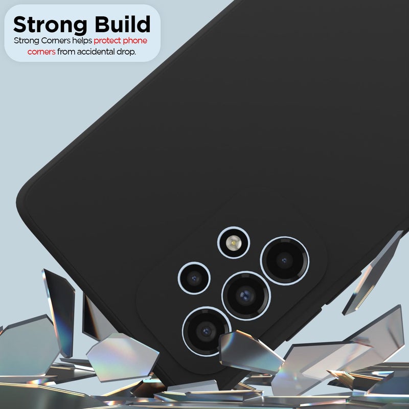 Pikkme Samsung Galaxy A53 5G Back Cover Soft Matte Liquid Silicone TPU | Camera Protection | Shockproof Slim Back Case for Samsung Galaxy A53 5G (Black) - Image 5