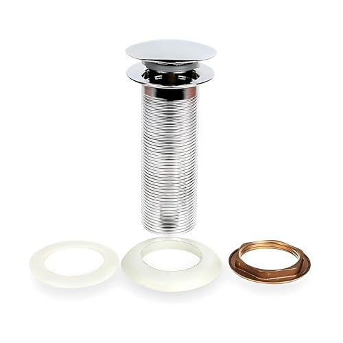 Carnival Heavy Quality Full Brass Chrome Finish 6" Inch Full Thread Pop Up Waste Coupling 32mm For Wash Basin | Wash Basin Drain - Image 3
