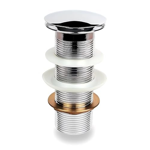 Carnival Heavy Quality Full Brass Chrome Finish 6" Inch Full Thread Pop Up Waste Coupling 32mm For Wash Basin | Wash Basin Drain - Image 1