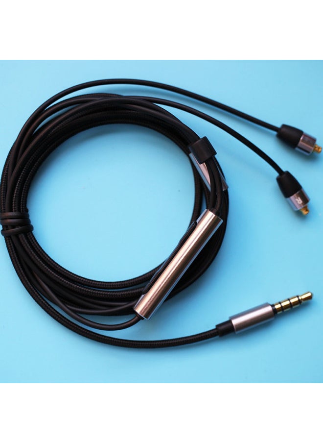 Generic K3003 Earphone Upgrade Cable Mmcx Plug-in Interface With Microphone DIY Earphone Cable-Color:Black-Length:1.2m  - Image 1