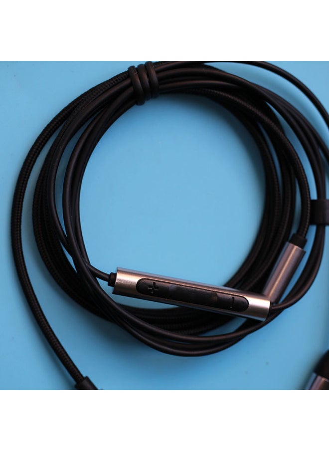 Generic K3003 Earphone Upgrade Cable Mmcx Plug-in Interface With Microphone DIY Earphone Cable-Color:Black-Length:1.2m  - Image 3