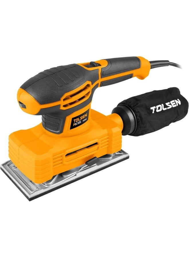 TOLSEN Tolsen 1/3 Sheet Finishing Sander, Professional Electric Power Tool with Dust Collection Bag 