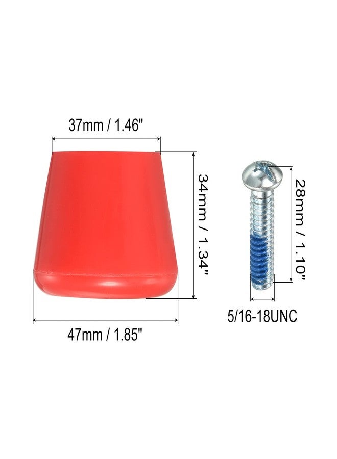 PATIKIL Roller Skate Toe Stops with Screwdriver, 1 Pair 82A Rubber Brake Stoppers Block for Roller Skate Accessories Replacement, Red - Image 2