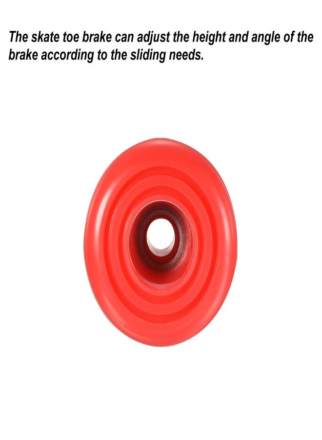 PATIKIL Roller Skate Toe Stops with Screwdriver, 1 Pair 82A Rubber Brake Stoppers Block for Roller Skate Accessories Replacement, Red - Image 4