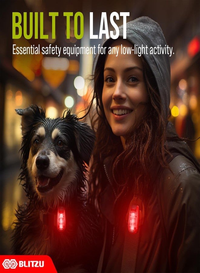 BLITZU 4 Pack LED Safety Light, Clip on Reflective Gear Lights for Walking at Night, Running, Jogging, High Visibility Strobe Light Accessories for Runners, Kids, Hiking, Kayak, Cycling, Camping, Boat Red - Image 5