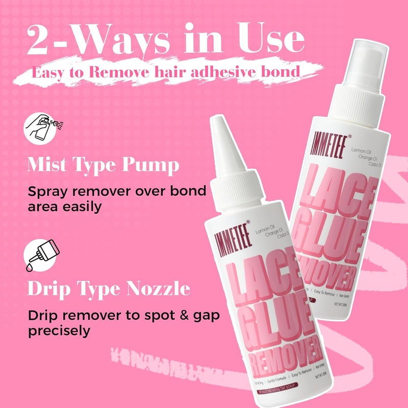 Tape in Extension Remover Spray, Fast Acting Hair Extensions Wig Glue Remover, Tape in Remover 4oz/120ml - Image 5