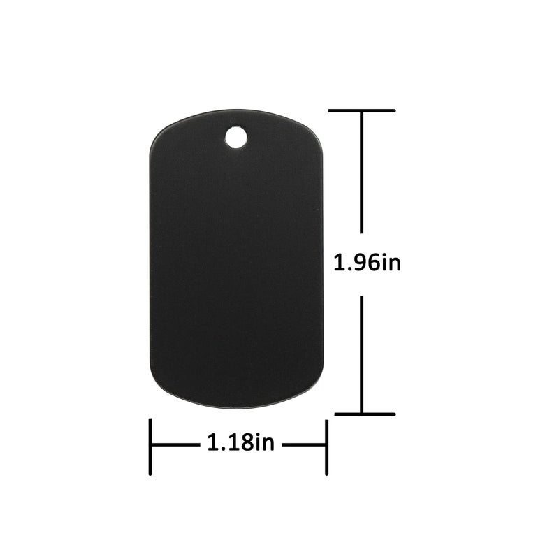 StayMax Anodized Aluminum Engraving Blank Tags Stamping Blanks 50 Pack (Black) - Image 2