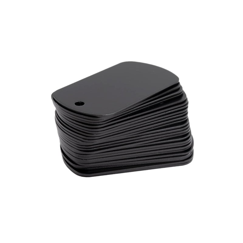 StayMax Anodized Aluminum Engraving Blank Tags Stamping Blanks 50 Pack (Black) - Image 3
