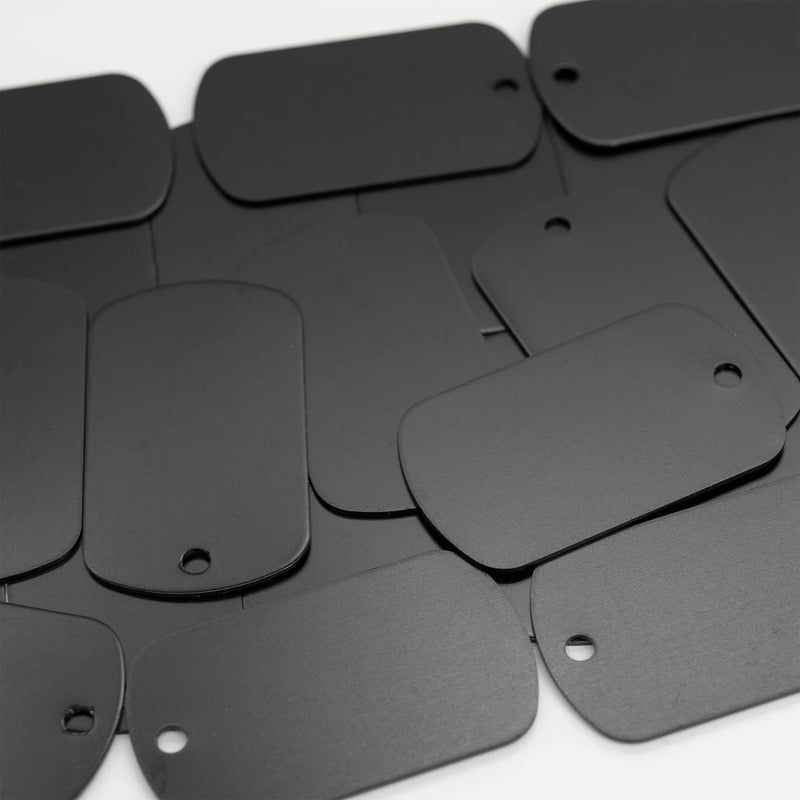 StayMax Anodized Aluminum Engraving Blank Tags Stamping Blanks 50 Pack (Black) - Image 5