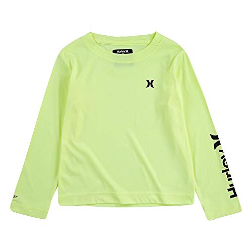 Hurley Boys Long Sleeve Rash Guard Shirt Volt Glow Heather XL - Image 1