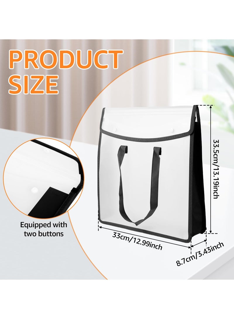 SYOSI Scrapbook Paper Storage Organizer 3 Pack, Expanding Paper Folio 13.1×3.4×14 Inch, Scrapbook Paper Organizer Bag, Portable Paper Storage, for Storing Papers, Letter, Expanding Paper Folio (Black) - Image 2