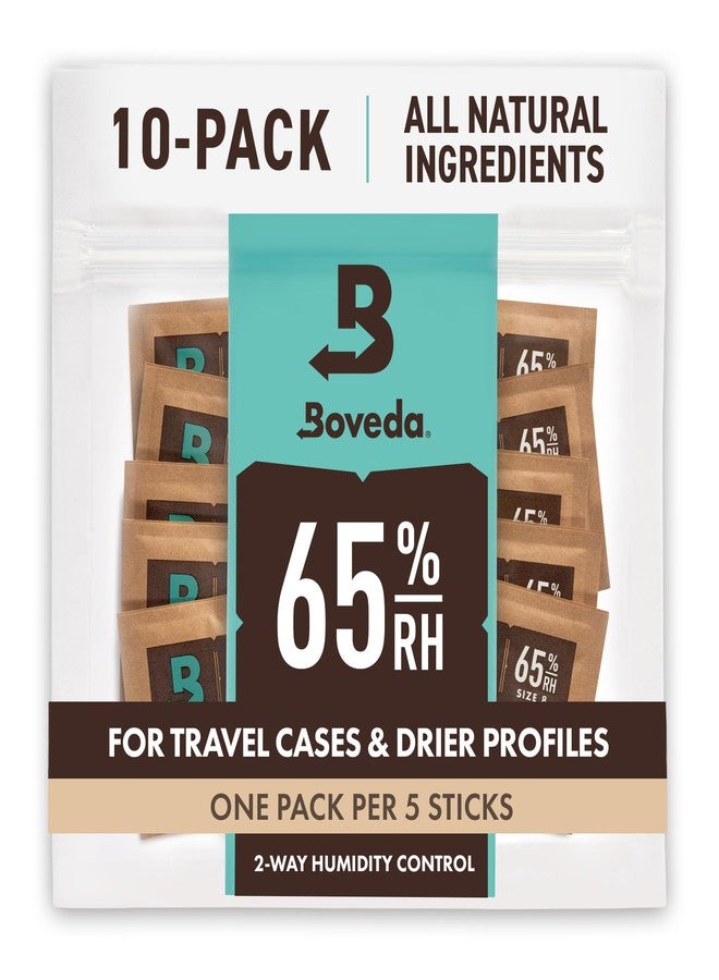 Boveda 65% Two-Way Humidity Control Packs for Storing Up to 5 Items – Size 8 – 10 Pack – For Small Travel Boxes – Moisture Absorbers – Humidifier Packs – Hydration Packets in Resealable Bag - Image 1