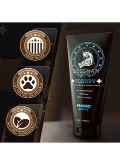 bossman Fortify Intense Beard Conditioner Shower Beard Wash Moisturizer And Beard Softener For Men Beard Growth Products Made In Usa (Magic Scent)  - Image 3