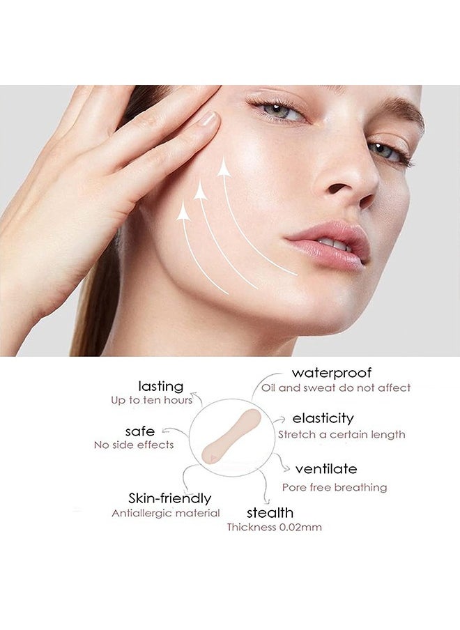 60 Pack Face Lifting Tape - Face Lifting Tape Patches For Chin Lift - Invisible Face Lifting Stickers Double Chin Face Wrinkle Patch - V Face Invisible Lifting Stickers