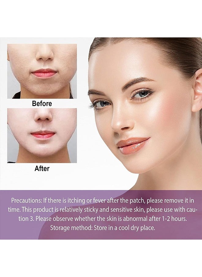 EELHOE 60 Pack Face Lifting Tape - Face Lifting Tape Patches For Chin Lift - Invisible Face Lifting Stickers Double Chin Face Wrinkle Patch - V Face Invisible Lifting Stickers  - Image 3