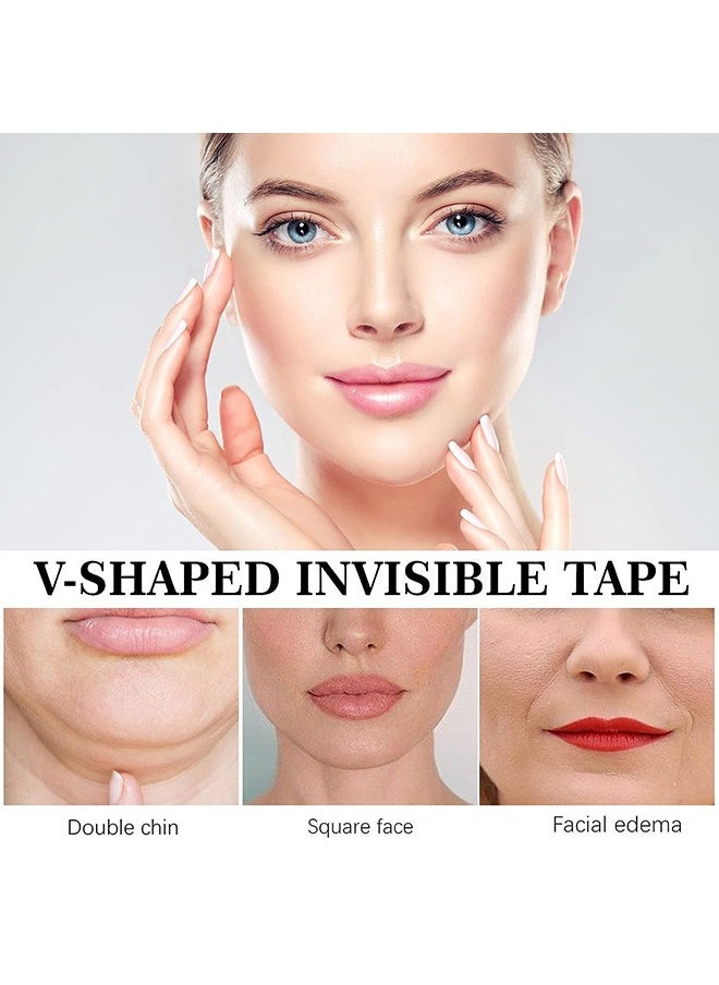 60 Pack Face Lifting Tape - Face Lifting Tape Patches For Chin Lift - Invisible Face Lifting Stickers Double Chin Face Wrinkle Patch - V Face Invisible Lifting Stickers