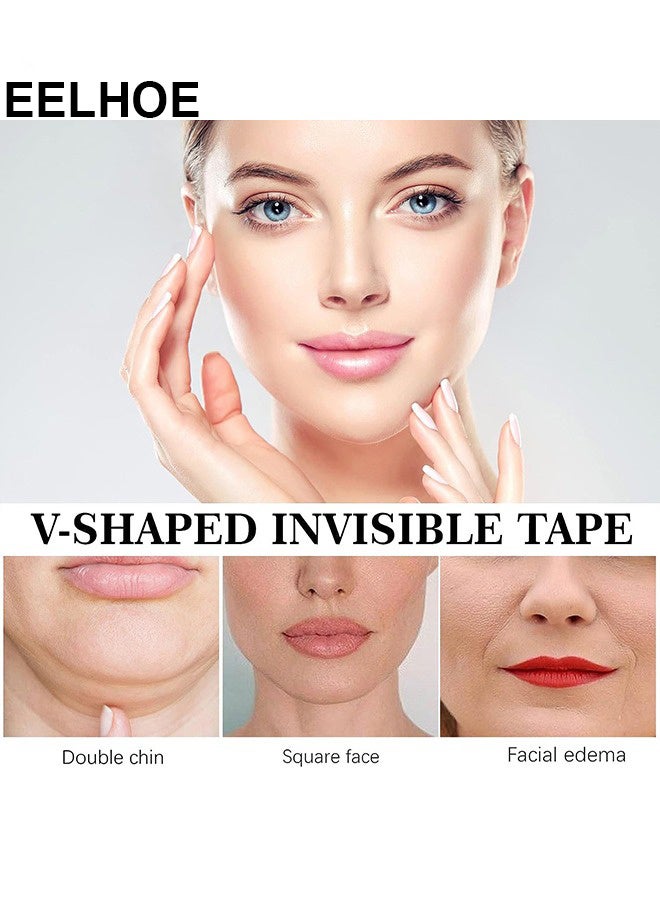 إيلهو 60 حزمة شريط رفع الوجه - بقع شريط رفع الوجه لرفع الذقن - ملصقات رفع الوجه غير مرئية تصحيح تجاعيد الوجه المزدوج الذقن - V ملصقات رفع الوجه غير مرئية - Image 2