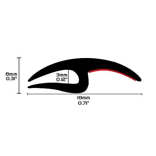 EdgeSeal Car Front Windshield Window Rubber Seal Strip Moulding Trim, 10Ft/3M Universal Automotive Weather Stripping Self Adhesive for Car Windshield - Image 3