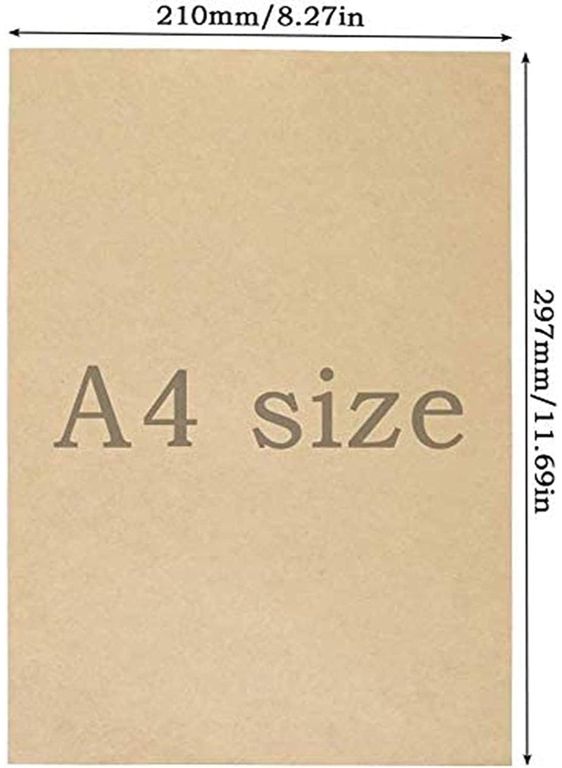 Generic 100 Pcs Kraft Cards, Kraft Brown Blank Greeting Cards, Folded Card Stock, Good Strength, for DIY Weddings, Birthday Invitations, Craft Paper, Gift Wrapping, A4 Thick Brown - Image 2