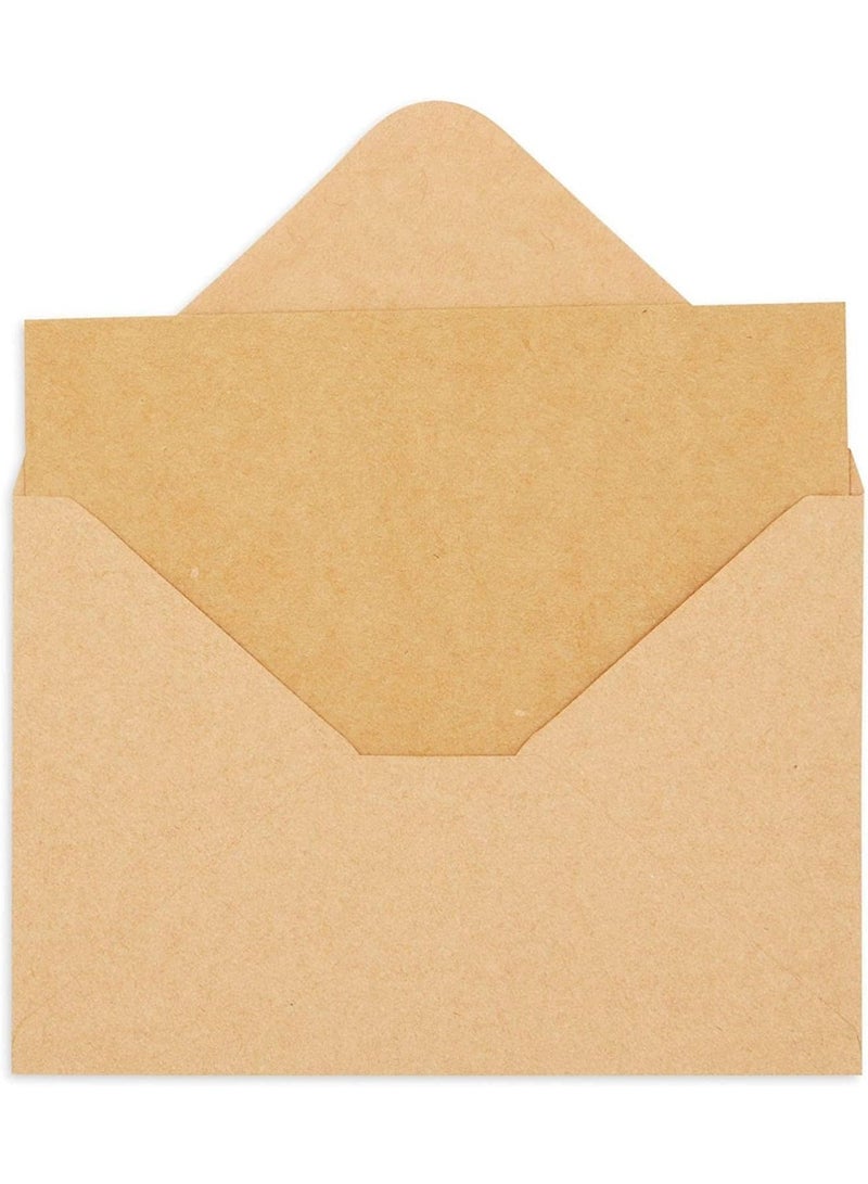 Generic 100 Pcs Kraft Cards, Kraft Brown Blank Greeting Cards, Folded Card Stock, Good Strength, for DIY Weddings, Birthday Invitations, Craft Paper, Gift Wrapping, A4 Thick Brown - Image 5
