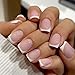 Vopintpy White French Tip Press on Nails Short Square Fake Nails Glossy Pink False Nails with Glue on Nails Reusable Full Cover Stick on Nails Acrylic Artificial Nails for Women DIY Nails Art Decoration - Image 2