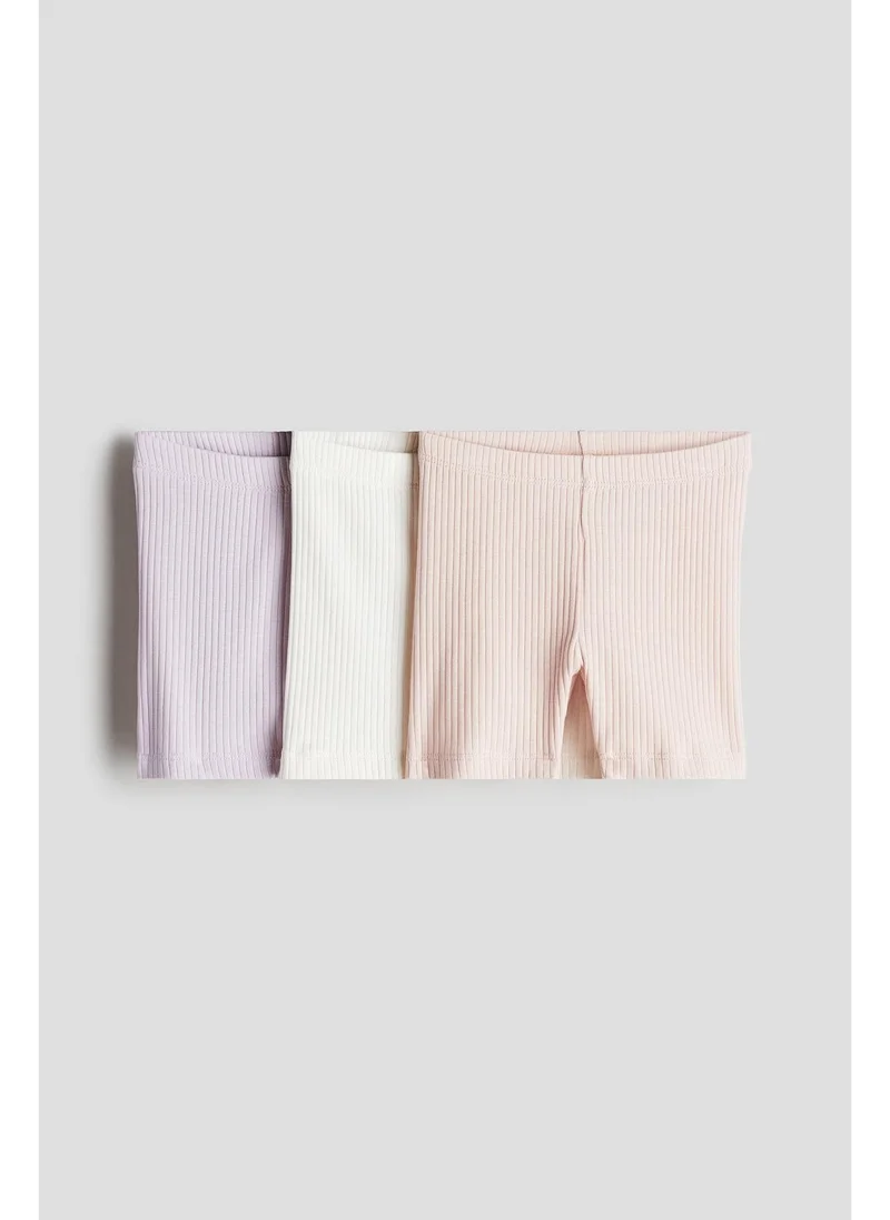 H&M 3-pack ribbed cycling shorts