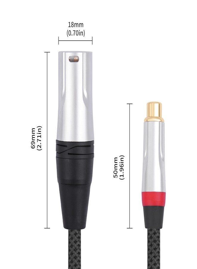 كابل صوت HUALEU ثنائي العبوة بطول 30 سم، من RCA أنثى إلى XLR ذكر ثلاثي الأطراف؛ كابل متوازن من XLR ذكر إلى RCA أنثى غير متوازن، مناسب للخلاطات ومضخمات الطاقة ومشغلات الصوت - Image 2