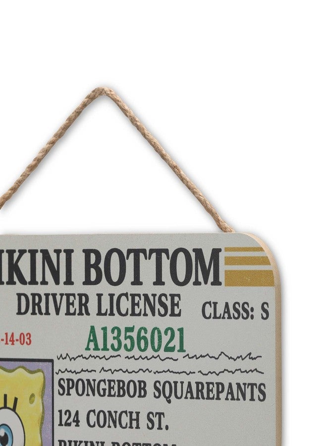 أوبن رود براندز لوحة خشبية معلقة عليها رخصة قيادة سبونج بوب سكوير بانتس بيكيني بوتوم - ديكور حائط سبونج بوب مضحك للمنزل - Image 4