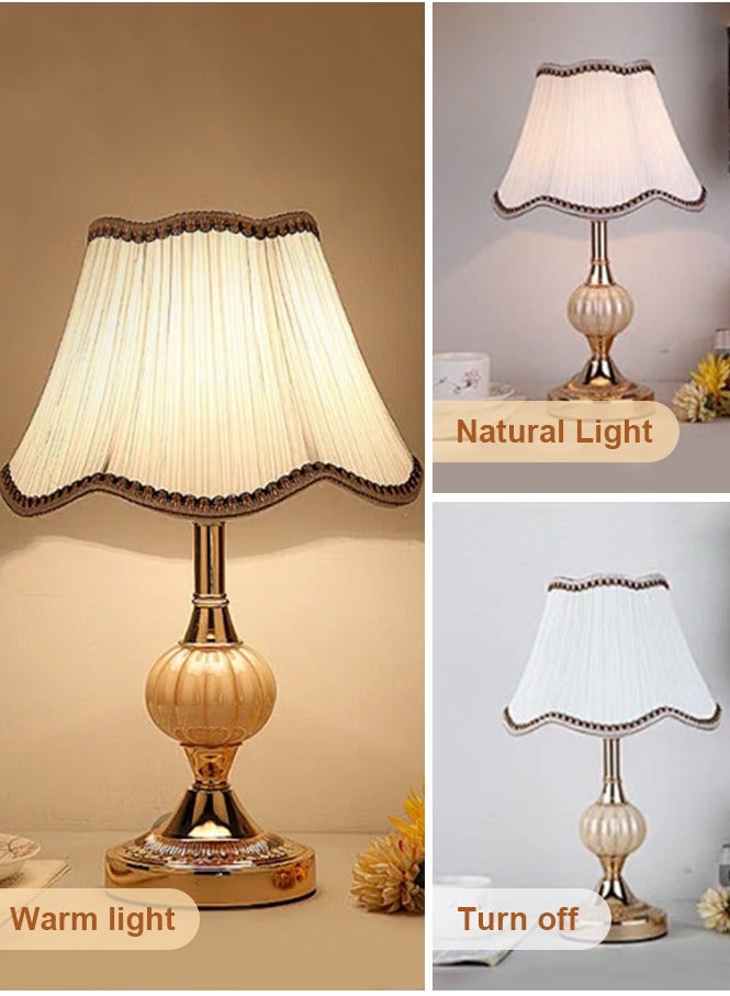 Sumkyle Simple glass table lamp, Scandinavian style table lamp American modern retro iron for bedroom bedside - Image 2