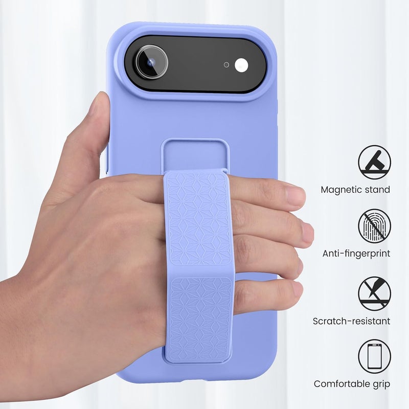 بورتوني حافظة iPhone 17 Air، غطاء حامل إصبع مع حامل قابل للطي، حافظة سيليكون ناعمة متعددة الحوامل مغناطيسية للسيارة لهاتف iPhone 17 Air مقاس 6.5 بوصة (أزرق سماوي، iPhone 17 Air) - Image 5