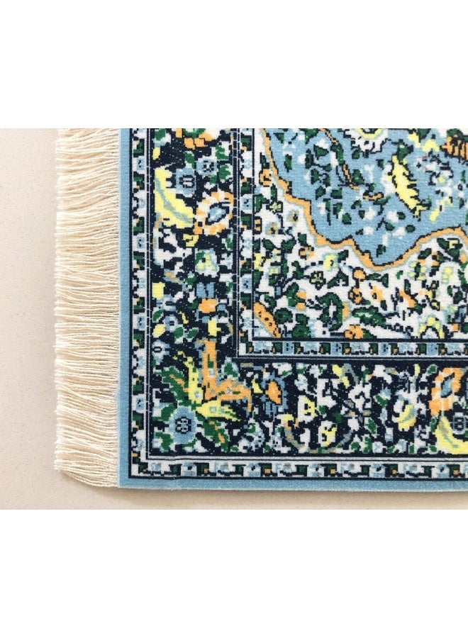 Inusitus Set of 4 Dollhouse Rugs, Miniature Doll House Accessory, 6x4 Carpets, Rectangle, Kids Toy Furniture Carpeting Decor - Image 1