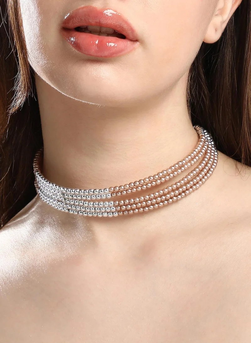 سوهي Women's The Panel-Bead Choker Necklace