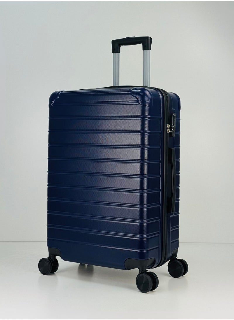 SAW & SEE Premium Hard Shell Luggage Set – 3-Piece Durable Strong Suitcase Set, Lightweight ABS Trolley Bags with Smooth Rotating Spinner Wheels, Security Combination Lock, Telescopic Handle, Traveling Bag Suitcases – 20" / 24" / 28" – DARK BLUE  - Image 2
