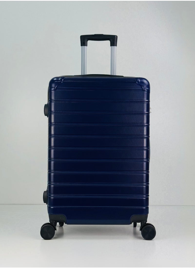 SAW & SEE - Premium Hard Shell Luggage Set – 3-Piece Durable Strong Suitcase Set, Lightweight ABS Trolley Bags with Smooth Rotating Spinner Wheels, Security Combination Lock, Telescopic Handle, Traveling Bag Suitcases – 20" / 24" / 28" – DARK BLUE - Image 1