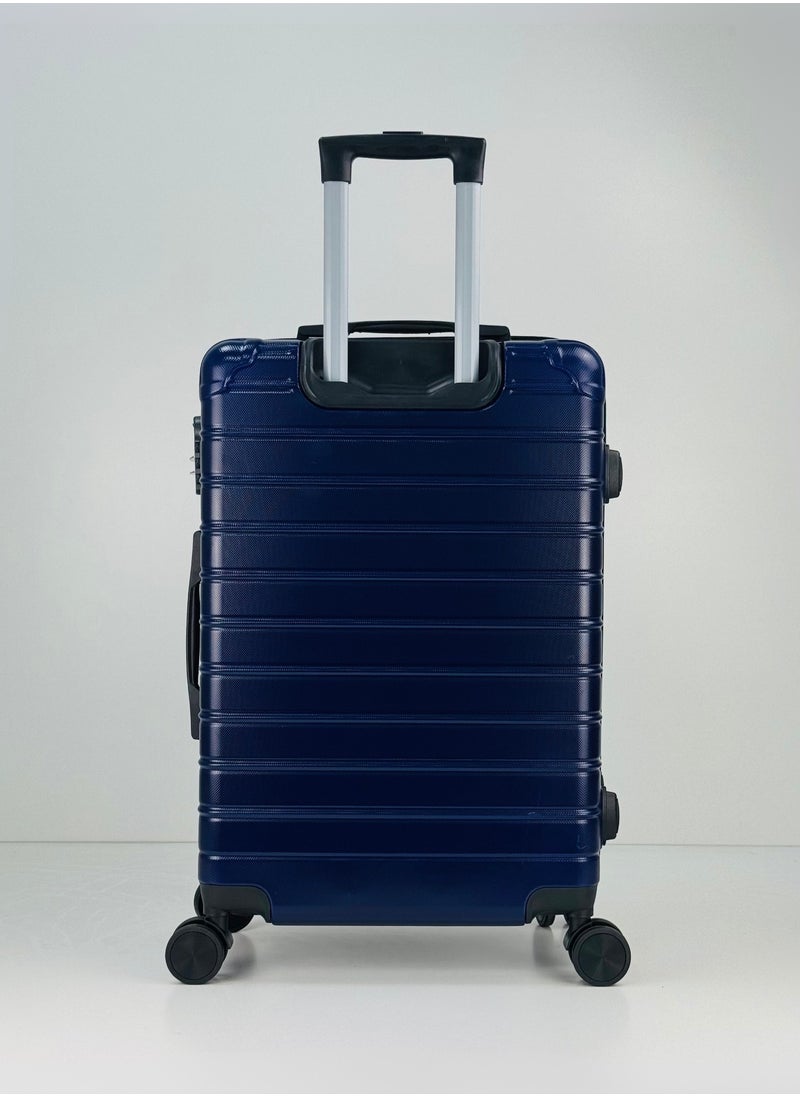 SAW & SEE - Premium Hard Shell Luggage Set – 3-Piece Durable Strong Suitcase Set, Lightweight ABS Trolley Bags with Smooth Rotating Spinner Wheels, Security Combination Lock, Telescopic Handle, Traveling Bag Suitcases – 20" / 24" / 28" – DARK BLUE - Image 1
